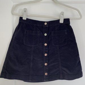 Urban Outfitters navy button up skirt